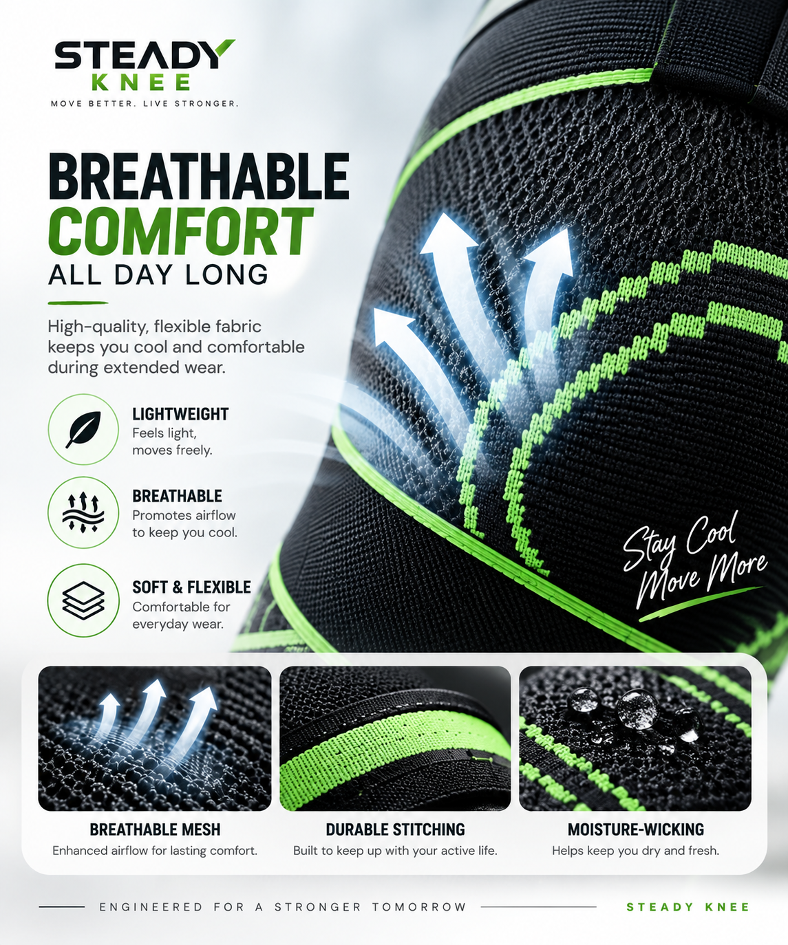 Steady Knee™ Active Compression Brace 1 Pair