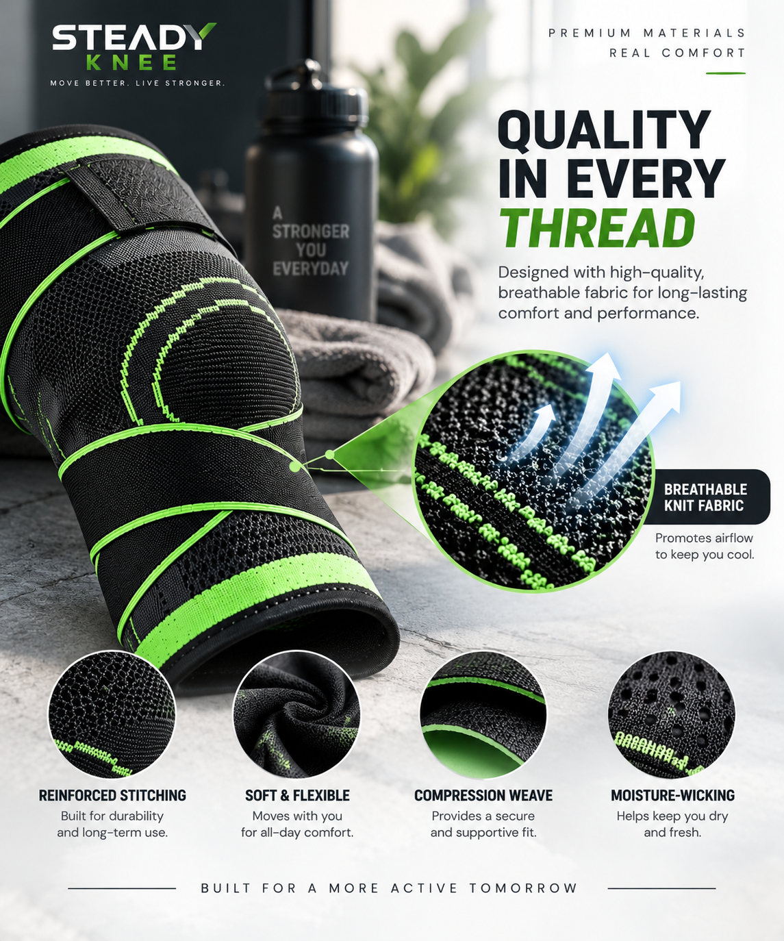 Steady Knee™ Active Compression Brace 1 Pair